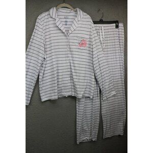 Croft & Barrow Long Sleeve Pajama Set-Size Large-Soft & Comfy-Cozy Chic